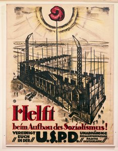 Plakat für die Unabhängige Sozialdemokratische Partei Deutschlands (USPD) von German School