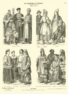 Russische Kostüme, späte 19. Jahrhundert von German School