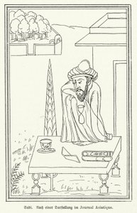 Saadi Shirazi, persischer Dichter (Lithografie)