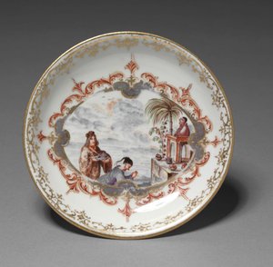 Untertasse, Hersteller Meissener Porzellanmanufaktur, Deutschland, ca. 1723 von German School
