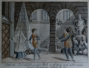 Szene aus Die Zauberflöte von Wolfgang Amadeus Mozart