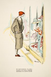 Schwere Wahl, Outfit von Eugen Mossner, aus Styl, veröffentlicht 1922 von German School