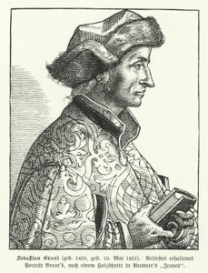 Sebastian Brant, deutscher Renaissance-Humanist und Satiriker von German School