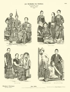 Siamesische und burmesische Kostüme von German School