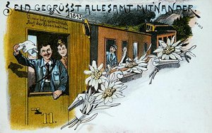 Souvenir-Grußpostkarte, ca. 1900
