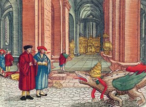 Zungenrede, Pfingsten, aus der Lutherbibel, um 1530 von German School