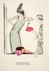 Spiegelein, Spiegelein .., Hüte von Martha Lowenthal, aus Styl, veröffentlicht 1922