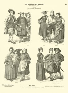 Schweizer Kostüme, späte 18. Jahrhundert von German School