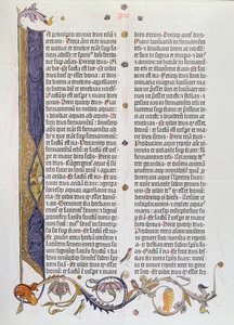 Die 36-zeilige Bibel, gedruckt von Gutenberg (Pergament)