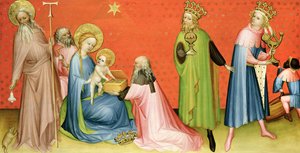 Die Anbetung der Könige mit St. Antonius Abt, 1400-10