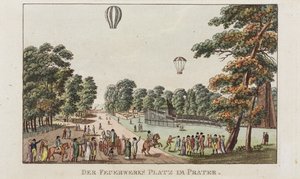 Das Feuerwerksplatz, Prater, ca. 1802 von German School