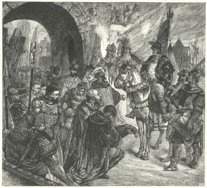 Der Hussitenführer Prokop der Große vor Naumburg von German School