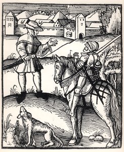 Der Ritter und der Bauer von German School