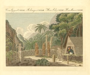 Der Morai oder der Begräbnisplatz auf der Insel Nukahiwah in den Südsee von German School