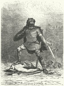 Der nordische Gott Tyr (Gravur) von German School