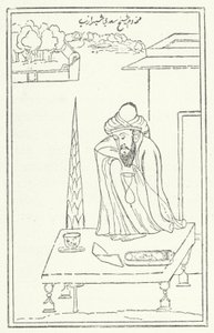 Der persische Dichter Saadi (Gravur)