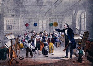 Der Dorfschullehrer, ca. 1850