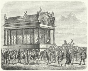 Der Leichenwagen von Alexander dem Großen (Gravur) von German School