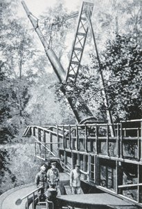 Die riesige deutsche Paris-Kanone des Ersten Weltkriegs namens 