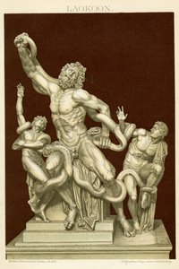 Die Statue von Laokoon und seine Söhne um 1890 (Farblithographie) von German School