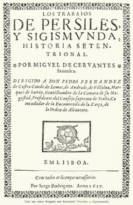 Titelseite der Erstausgabe des spanischen Romanciers Miguel de Cervantes