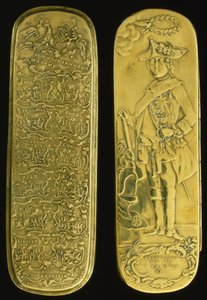 Tabakdose mit Darstellung von Friedrich II. und seinen Siegen