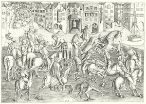 Turnier in München während der Herrschaft von Albrecht IV., Herzog von Bayern