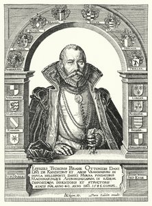 Tycho Brahe, dänischer Astronom (Gravur) von German School