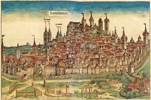 Ansicht der Stadt Nürnberg, veröffentlicht in der Nürnberger Chronik, 1493