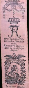 Vivatbänder von Friedrich II.
