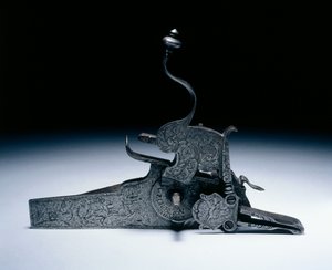 Radschloss von einem Jagdgewehr