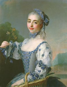 Junge Frau mit einem Korb