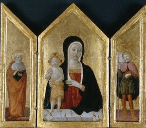 Madonna mit Kind und zwei Heiligen von Gerolamo di Benvenuto