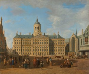 Das Rathaus am Damplatz, Amsterdam von Gerrit Berckheyde