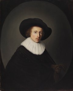 Porträt eines Mannes mit Hut von Gerrit Dou