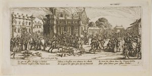 Zerstörung eines Klosters, Platte sechs aus Die großen Leiden des Krieges
