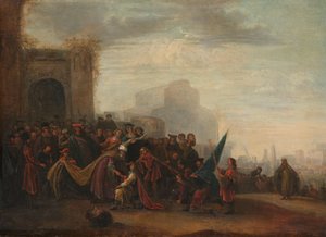 Saul begrüßt David nach seinem Sieg über Goliath