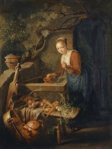 Küchenmagd am Brunnen, ca. 1650