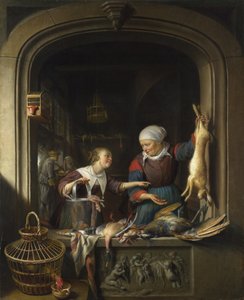 Das Geschäft eines Geflügelhändlers von Gerrit Dou