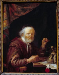 Der Goldwäger. Gemälde von Gerard Dou (1613-1675) von Gerrit Dou