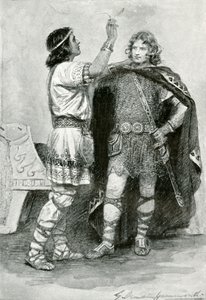 Hereward und Sigtrygt von Gertrude E. Demain (after) Hammond