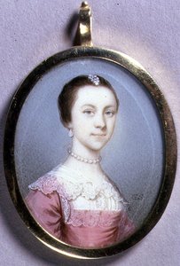 Porträtminiatur von Rachael Chumley, ca. 1749 von Gervase Spencer