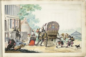 Ankunft bei einem Landhaus von Gesina ter Borch (signed by artist)