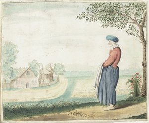 Bäuerin in einer Landschaft