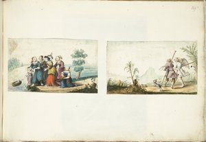 Moses und Tobias und der Engel von Gesina ter Borch (signed by artist)