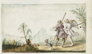 Tobias und der Engel von Gesina ter Borch (signed by artist)
