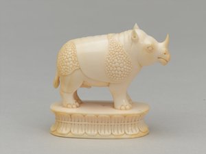 Weißer Läufer, Schachfigur, Indien, um 1820