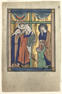 Miniatur aus dem "Potocki-Psalter": Die Kreuzabnahme von Gherardo Starnina