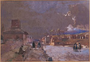 Die Straße der Gräber in Pompeji von Giacinto Gigante
