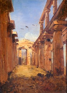 Die Basilika von Paestum, 1845-1848 von Giacinto Gigante